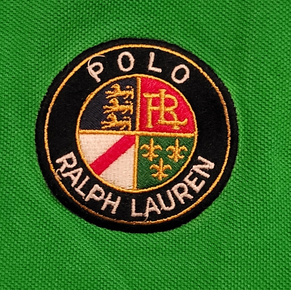 Ralph Lauren Mens Polo Shirt Custom Fit 2-Button Green 100 % Cotton Size Medium - Picture 3 of 8